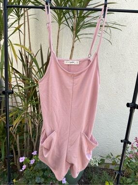 Pink Summer Romper with Pockets Size XS